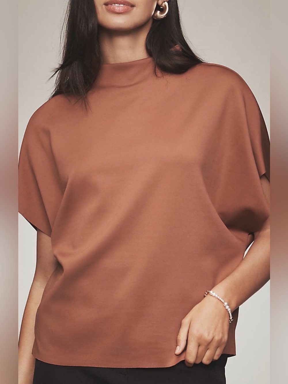 Anthropologie Whitley Mock-Neck Top